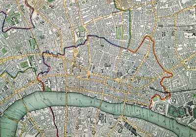 Map of London, 1852 by Charles Robert Knight
